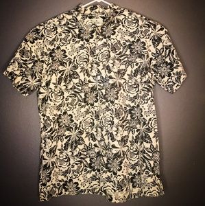 XL Floral Hawaiian Solitude button up casual shirt